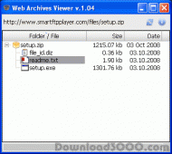 Web Archives Viewer screenshot